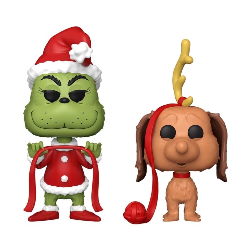 Le Grinch - The Grinch(Anniversary) pack 2 POP! Books Vinyl figurines Grinch w/ Max 9 cm