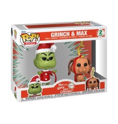 Le Grinch - Pack 2 Figurines POP! (Anniversary) Grinch avec Max 9 cm
