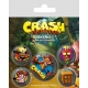 Crash Bandicoot - Pack 5 badges Pop Out