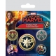 Captain Marvel - Pack 5 badges Patches