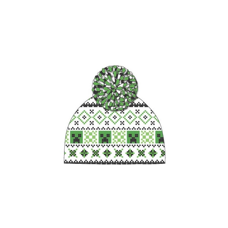 Minecraft - Bonnet Pom-Pom Minecraft - Bonnet Pom-Pom