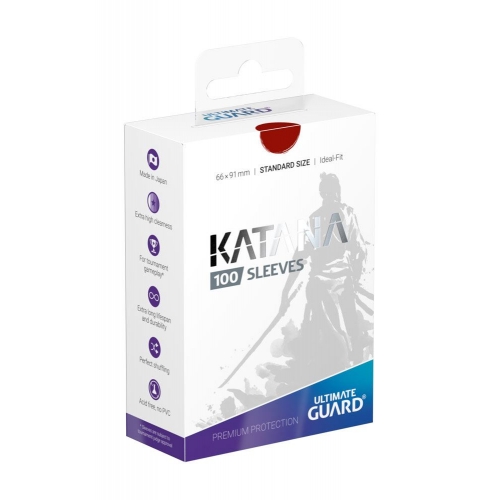 Ultimate Guard - 100 pochettes Katana Sleeves taille standard Rouge