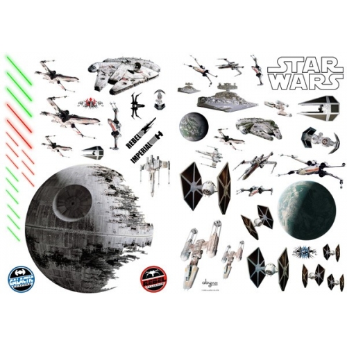 STAR WARS - Stickes 100x70cm - Bataille spatiale