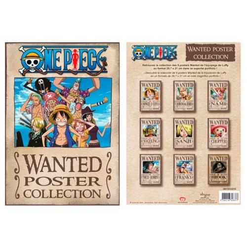 ONE PIECE - Portfolio 9 affiches Wanted (21x29,7)