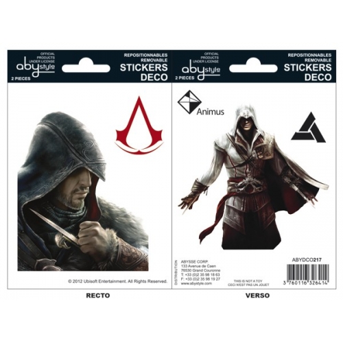 ASSASSIN'S CREED - Stickers - 16x11cm/ 2 planches - Ezio/Altaïr