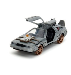 Retour vers le futur - Retour vers le Futur III DeLorean Time Machine Railroad Wheels 1/32 métal Hollywood Rides