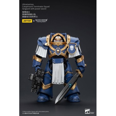 Warhammer The Horus Heresy - Figurine 1/18 Ultramarines Cataphractii Terminator Squad Sergeant with Power Sword 14 cm