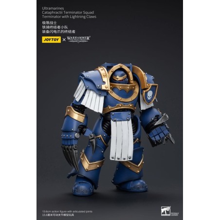 Warhammer The Horus Heresy - Figurine 1/18 Ultramarines Cataphractii Terminator Squad Terminator with Lightning Claws 14 cm