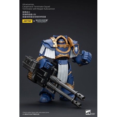 Warhammer The Horus Heresy - Figurine 1/18 Uitramarines Cataphractii Terminator Squad Terminator with Reaper Autocannon 14 cm