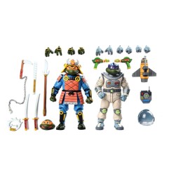 Tortues Ninja - (Cartoon) pack 2 figurines Space Adventure & Samurai Turtles 18 cm
