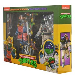 Les Tortues Ninja (Cartoon) - Pack 2 figurines Space Adventure & Samurai Turtles 18 cm