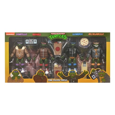 Tortues Ninja - (Cartoon) figurines Pack de 4 Punk Turtles 18 cm
