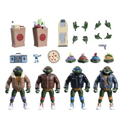 Les Tortues Ninja (Cartoon) - Pack de 4 Figurines Punk Turtles 18 cm