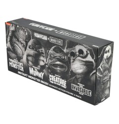 Universal Monsters X Teenage Mutant Ninja Turtles - Pack 4 figurines Turtles Black & White 18 cm
