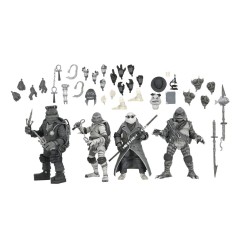 Universal Monsters X Teenage Mutant Ninja Turtles - Pack 4 figurines Turtles Black & White 18 cm
