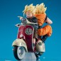 Dragon Ball - Dragonball Z 05 Desktop Real McCoy diorama PVC Super Saiyan Son Goku & Super Saiyan Son Gohan & Motorbike 16 cm