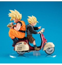 Dragonball Z 05 Desktop Real McCoy - Diorama Super Saiyan Son Goku & Super Saiyan Son Gohan & Motorbike 16 cm