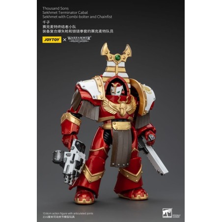 Warhammer The Horus Heresy - Figurine 1/18 Thousand Sons Sekhmet Terminator Cabal Sekhmet with Combi-Bolter et Chainfist 14 cm