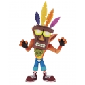 Crash Bandicoot - Figurine Ultra Deluxe Crash avec masque Aku Aku 14 cm