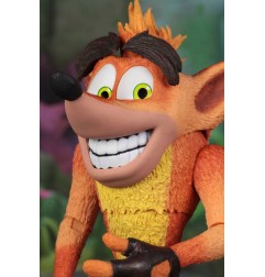 Crash Bandicoot - Figurine Ultra Deluxe Crash avec masque Aku Aku 14 cm