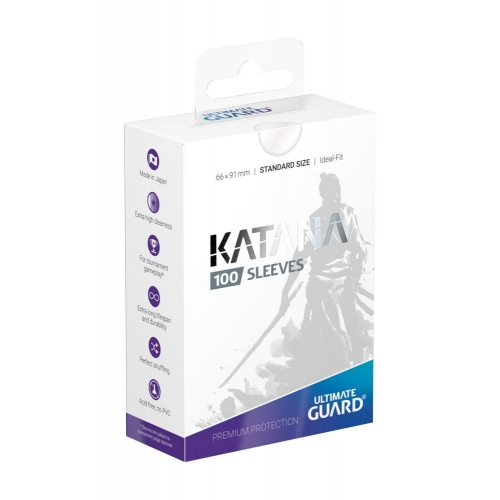 Ultimate Guard - Pack 100 pochettes Katana Sleeves taille standard Transparent