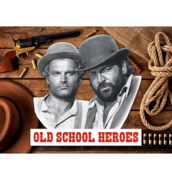 Bud Spencer - & Terence Hill - Panneau métal 3D Old School Heroes 45 x 45 cm