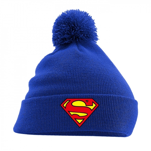 DC Comics - Bonnet Superman Pom Pom Logo bleu