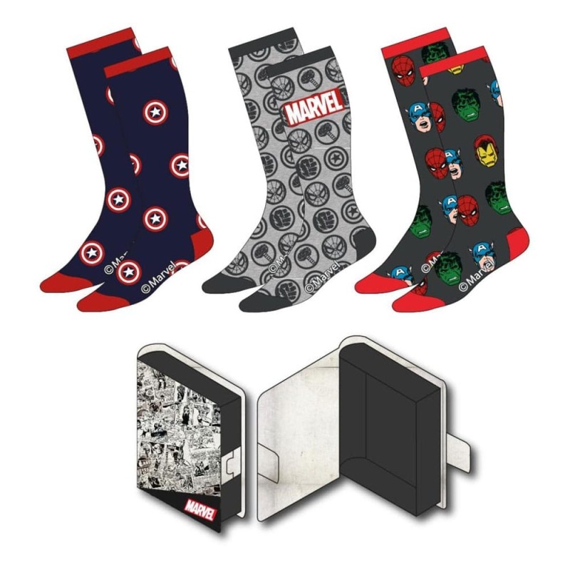 Marvel - Pack 3 paires de chaussettes 38-45