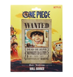 One Piece - Bannière Luffy Wanted 120 x 85 cm