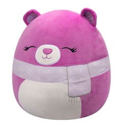 Squishmallows - Peluche Purple Bear with Closed Eyes and Scarf Crisanta 50 cm