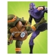 Les Tortues ninja - Pack 2 figurines Michelangelo vs Foot Soldier 18 cm