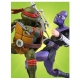 Les Tortues ninja - Pack 2 figurines Raphael vs Foot Soldier 18 cm