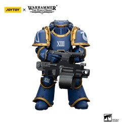 Warhammer The Horus Heresy - Figurine 1/18 Ultramarines Legion MKIII Tactical Support Squad Legionary avec Heavy Bolter 20 cm