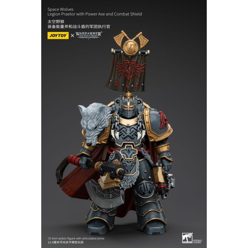 Warhammer - The Horus Heresy figurine 1/18 Space Wolves Legion Praetor with Power Axe and Combat Shield 12 cm