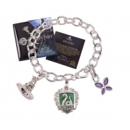 Harry Potter - Bracelet avec pendentifs plaqué argent Lumos Slytherin