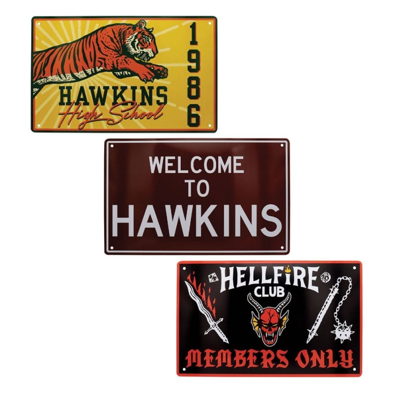 Stranger Things - Set de 3 panneau métal
