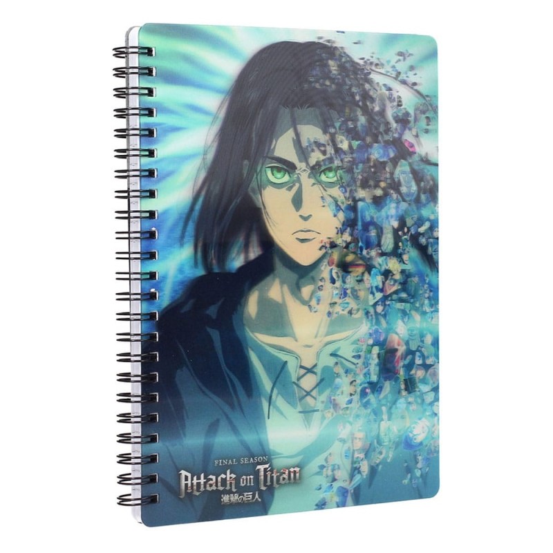 L'Attaque des Titans - Attack on Titan cahier effet 3D Blue