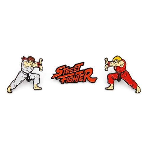 Street Fighter - Pack 3 pin's Ken, Ryu & Logo