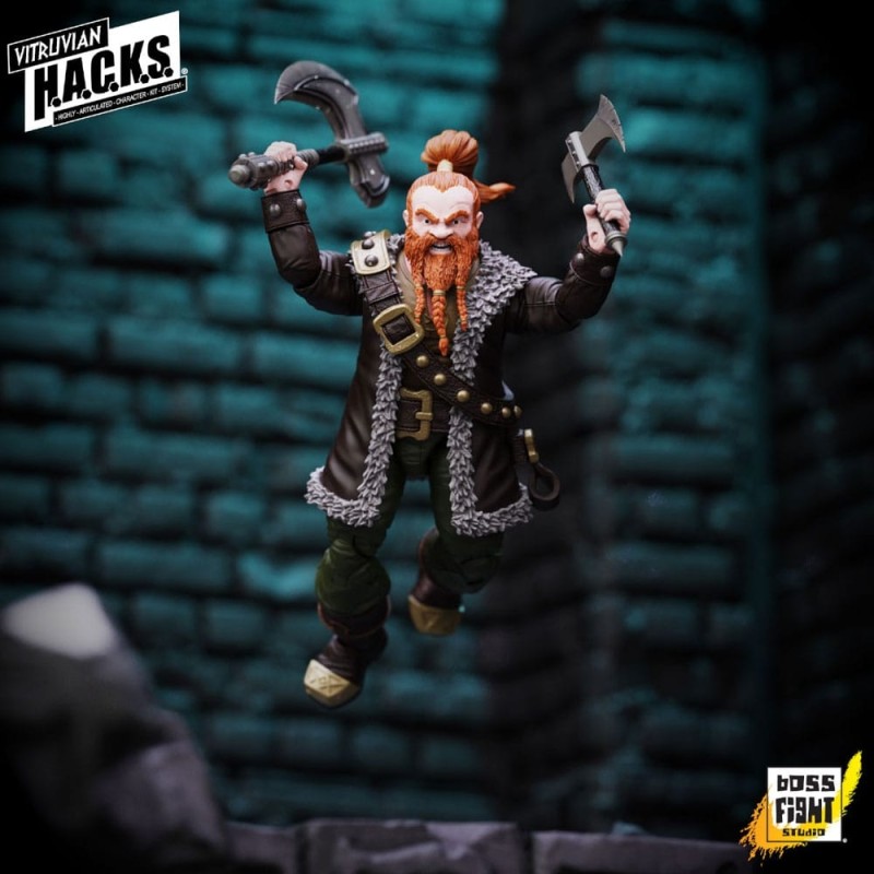 Autre - Vitruvian H.A.C.K.S. figurine Dwarf Mercenary Grimgrom