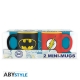 DC COMICS - Set 2 mini-mugs - 110 ml - Batman & Flash x2
