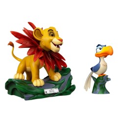 Disney - Pack 2 statuettes Master Craft Le Roi lion Little Simba & Zazu 31 cm