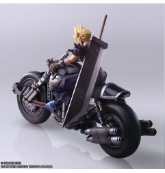 Final Fantasy VII Bring Arts - Figurine avec véhicule Cloud Strife & Hardy-Daytona 15 cm