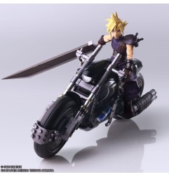 Final Fantasy VII Bring Arts - Figurine avec véhicule Cloud Strife & Hardy-Daytona 15 cm