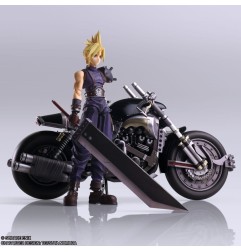Final Fantasy VII Bring Arts - Figurine avec véhicule Cloud Strife & Hardy-Daytona 15 cm