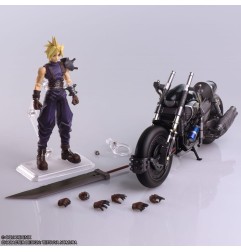 Final Fantasy VII Bring Arts - Figurine avec véhicule Cloud Strife & Hardy-Daytona 15 cm