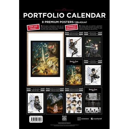 L'Attaque des Titans - Attack on Titan Portfolio calendrier 2025 *ANGLAIS*