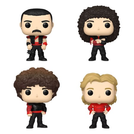 Queen - Pack 4 figurines POP! TV Vinyl Radio Gaga 9 cm