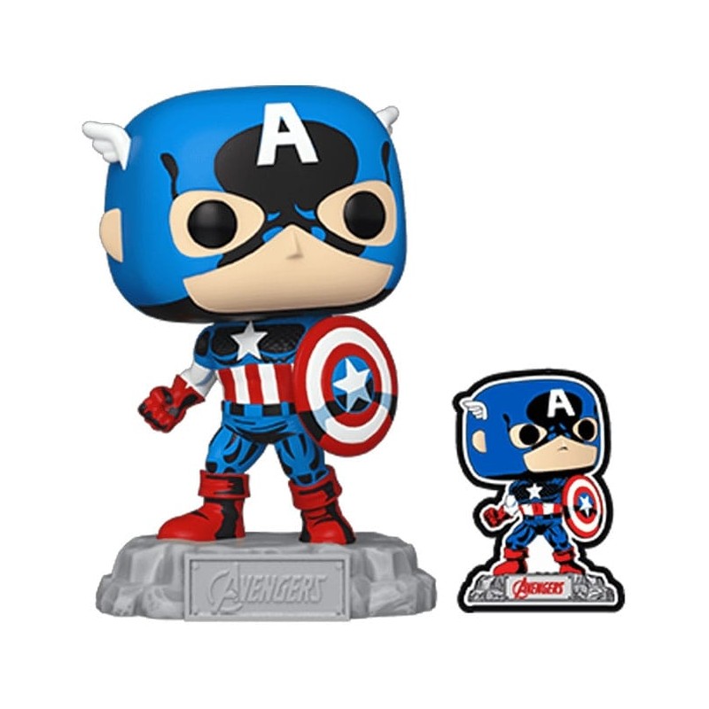 Marvel - Avengers: Beyond Earth's Mightiest POP! Vinyl Figurine Captain America with Pin 9 cm
