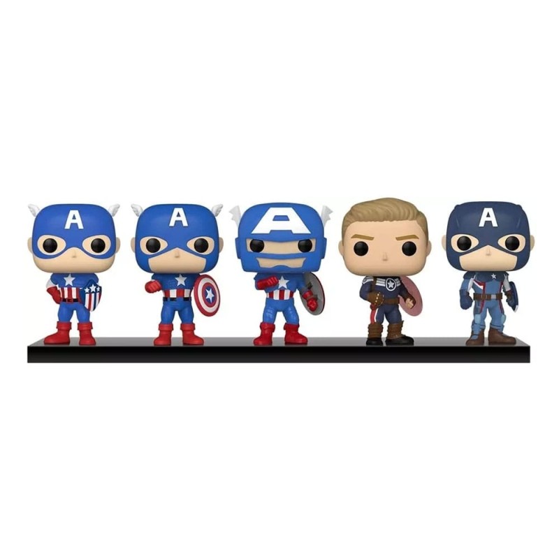 Marvel - : Year of the Shield pack 5 figurines POP! Vinyl Captain America: Through the Ages 9 cm