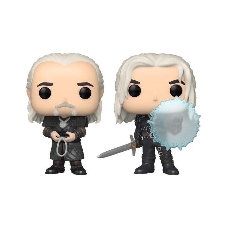 The Witcher - Pack 2 POP! Television Vinyl figurines Geralt & Vesemir 9 cm